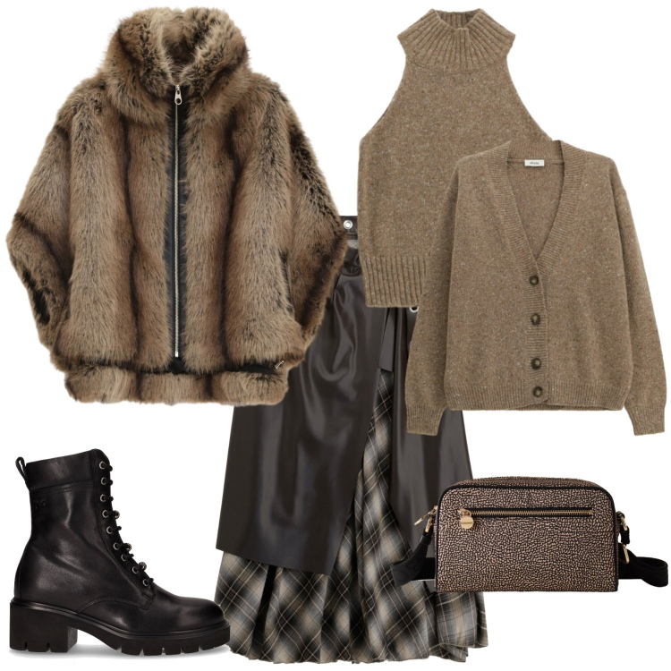 Outfit donna - Vintage retro per tutti i giorni. Stile Vintage retrò per Tutti i giorni. Abbinamento con borse a tracolla, cardigans, top, blazer, gonne lunghe, anfibi.