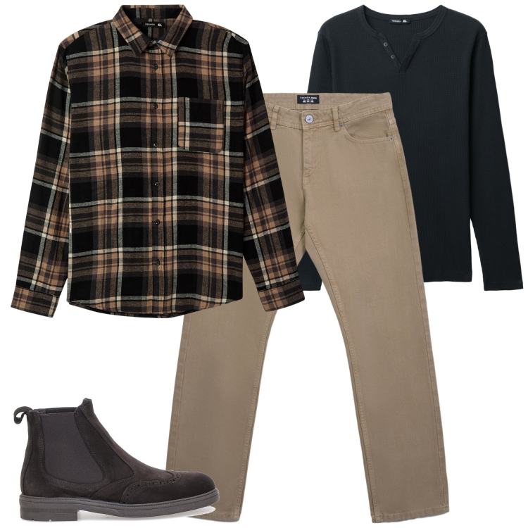 Outfit uomo - City. Stile Urban per Tutti i giorni. Abbinamento con jeans, t-shirt, camicie, stivali e stivaletti.