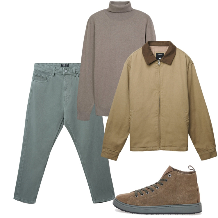 Outfit uomo - Novembre. Stile Casual per Tutti i giorni. Abbinamento con jeans, maglieria, cappotti, sneakers.