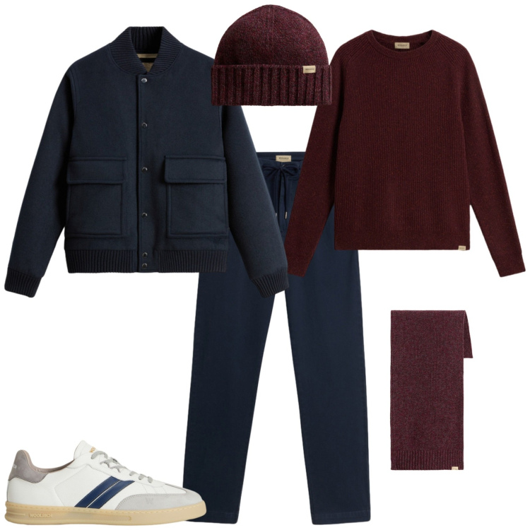 Outfit uomo - Trendy per la città. Stile Trendy per Tutti i giorni. Abbinamento con pantaloni, sneakers, berretti, bomber, maglieria, sciarpe.