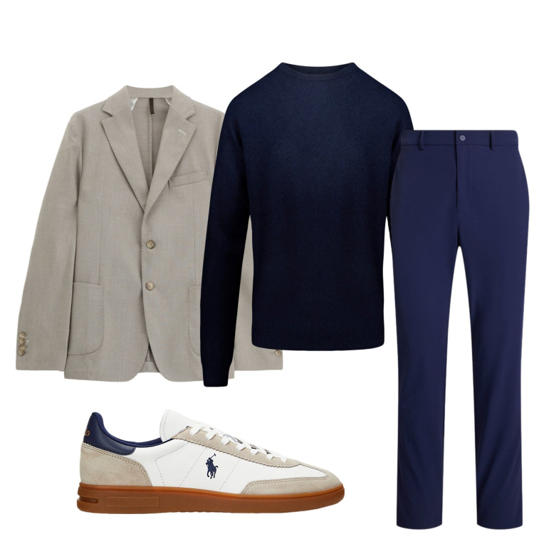 Outfit uomo - Total look #2282688. Stile Trendy per Serata speciale. Abbinamento con giacche, pantaloni, sneakers, maglieria.