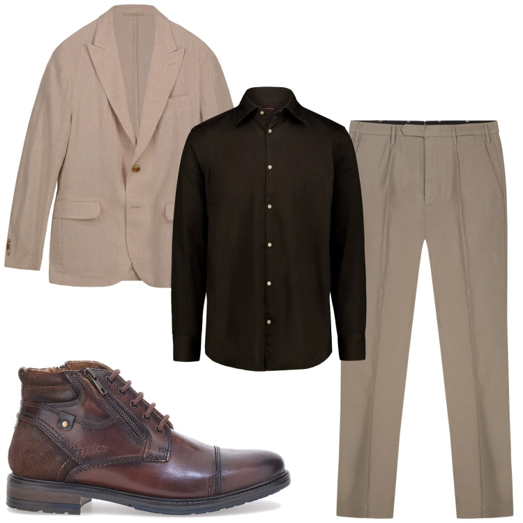 Outfit uomo - Total look #2282848. Stile Business/Elegante per Ufficio. Abbinamento con scarpe stringate, giacche, camicie, pantaloni.