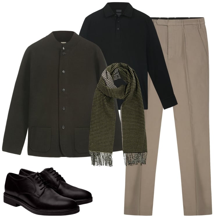 Outfit uomo - La giacca in punto Milano. Stile Urban per Tutti i giorni. Abbinamento con scarpe stringate, polo, sciarpe, pantaloni, giacche.