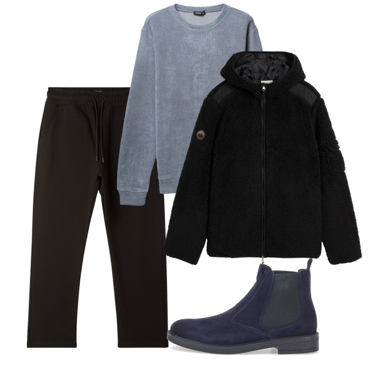 Outfit uomo - Avion. Stile Casual per Tutti i giorni. Abbinamento con giacche, pantaloni, maglieria, stivali e stivaletti.