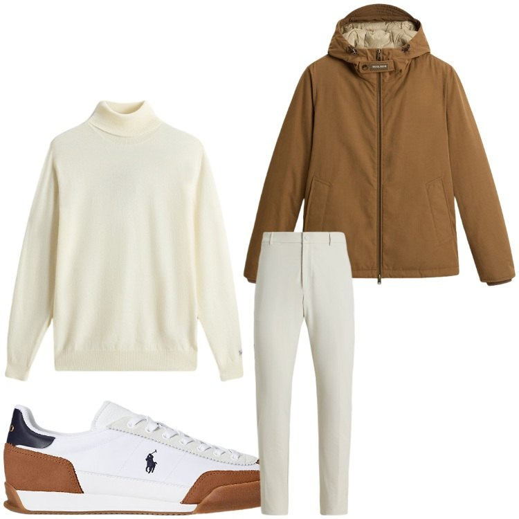 Outfit uomo - In citta´. Stile Casual per Tutti i giorni. Abbinamento con pantaloni, sneakers, maglieria, giacche.