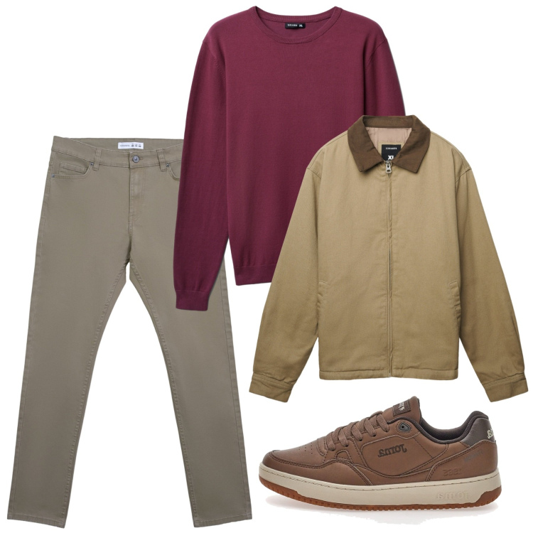 Outfit uomo - Casual. Stile Casual per Tutti i giorni. Abbinamento con pantaloni skinny, maglieria, cappotti, sneakers.