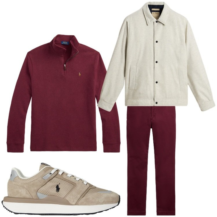 Outfit uomo - Casual. Stile Casual per Tutti i giorni. Abbinamento con pantaloni, pullovers, sneakers, cappotti.