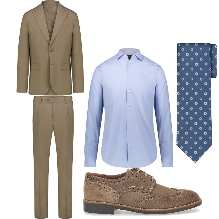 Outfit uomo - Lunedi in ufficio. Stile Business/Elegante per Ufficio. Abbinamento con camicie, scarpe stringate, abiti, cravatte.
