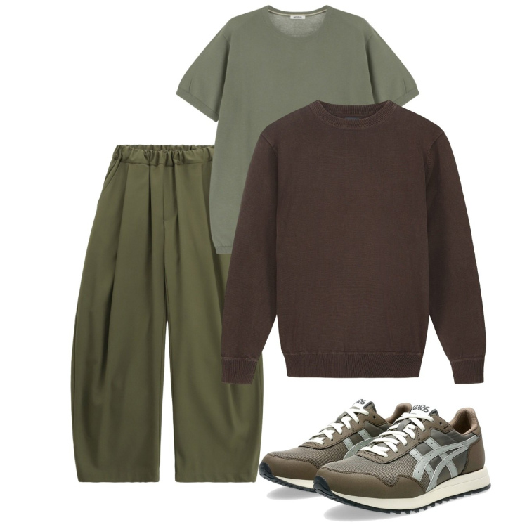 Outfit uomo - Musk. Stile Trendy per Tutti i giorni. Abbinamento con t-shirt, pantaloni, sneakers, maglieria.