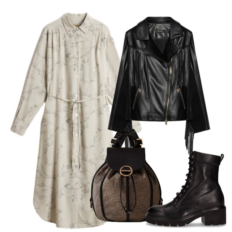 Outfit donna - Novembre. Stile Bon Ton per Tutti i giorni. Abbinamento con zaini, vestiti lunghi, giacche, anfibi.