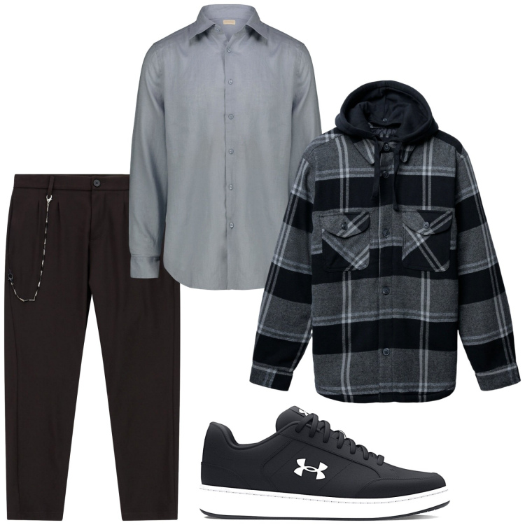 Outfit uomo - Total look #2283405. Stile Urban per Tutti i giorni. Abbinamento con giacche, pantaloni, camicie, sneakers.