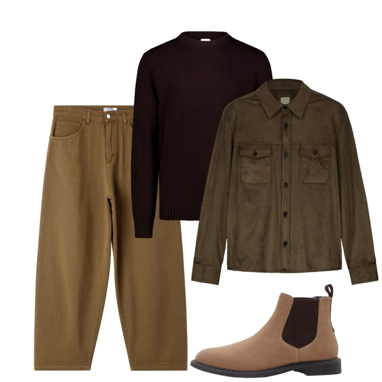 Outfit uomo - Novembre. Stile Casual per Tutti i giorni. Abbinamento con stivali e stivaletti, jeans, giacche, maglieria.