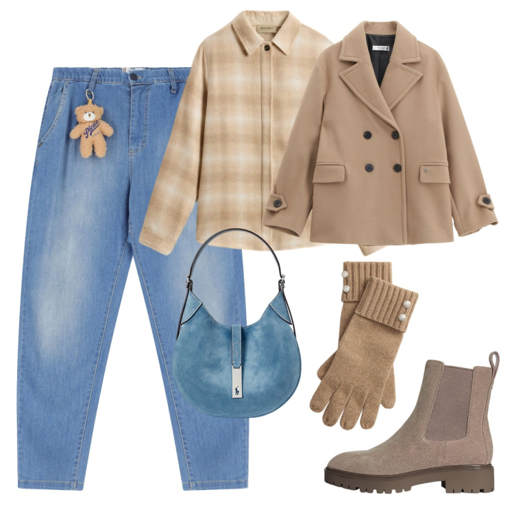 Outfit donna - Boots in suede!. Stile Casual chic per Tutti i giorni. Abbinamento con jeans, cappotti, borse a spalla, stivaletti chelsea, guanti, camicie.