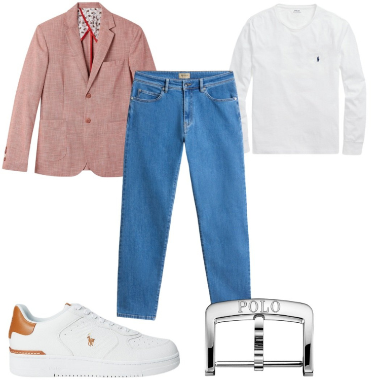 Outfit uomo - Total look #2284082. Stile Casual per Tutti i giorni. Abbinamento con giacche, t-shirt, sneakers, orologi, pantaloni.