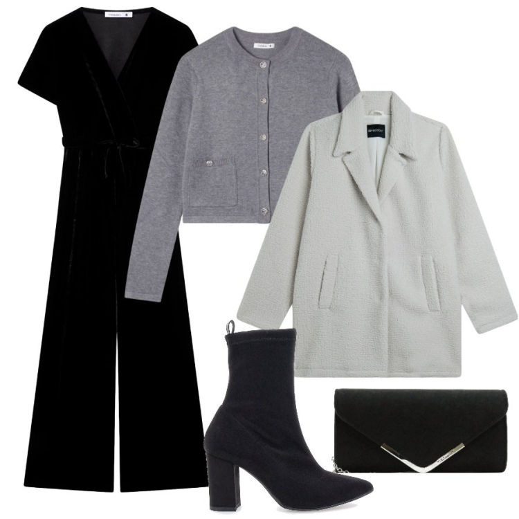 Outfit donna - Tronchetto elasticizzato. Stile Chic per Serata fuori. Abbinamento con pochette, tute, cardigans, cappotti, stivaletti.