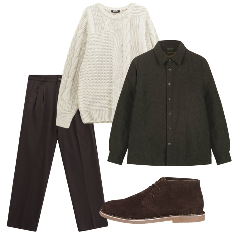 Outfit uomo - Nov. Stile Casual per Tutti i giorni. Abbinamento con pantaloni, maglieria, stivali e stivaletti, cappotti.