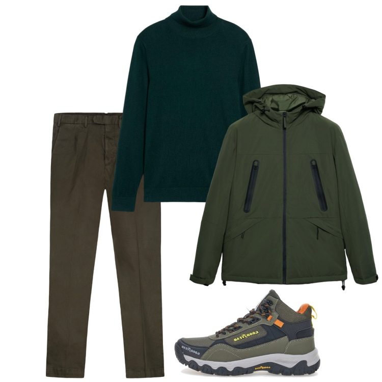 Outfit uomo - Novembre. Stile Casual per Tutti i giorni. Abbinamento con maglieria, giacche, stivali e stivaletti, pantaloni.