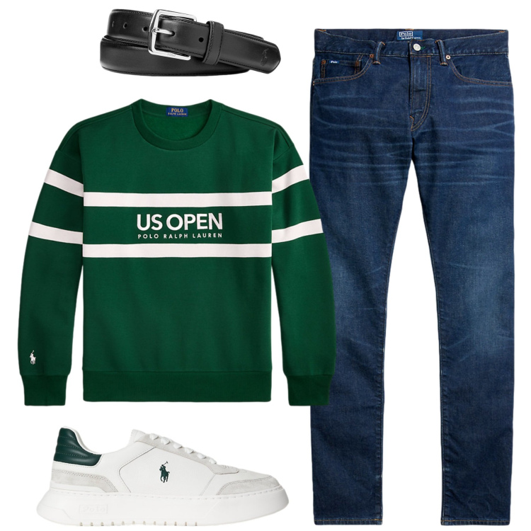Outfit uomo - Novembre. Stile Casual per Tutti i giorni. Abbinamento con cinture, jeans, sneakers, felpe.