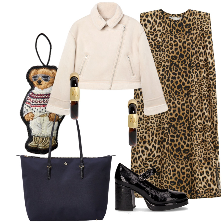 Outfit donna - Io e l orsetto. Stile Trendy per Ufficio. Abbinamento con giacche, vestiti midi/longuette, shorts, borse tote, orecchini, décolleté.