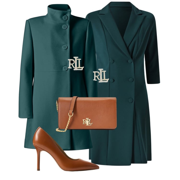 Outfit donna - Eleganza che conquista. Stile Bon Ton per Serata fuori. Abbinamento con vestiti midi/longuette, cappotti, orecchini, borse a mano, décolleté.