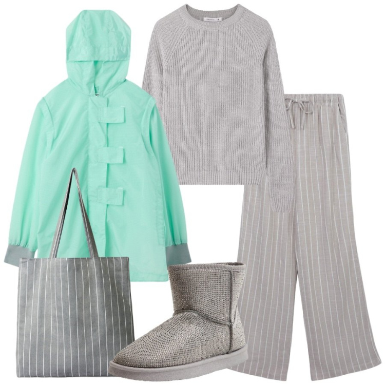 Outfit donna - Terranova - Black Friday 2025. Stile Casual per Tutti i giorni. Abbinamento con pantaloni, cappotti, maglieria, stivali, shopping bag.