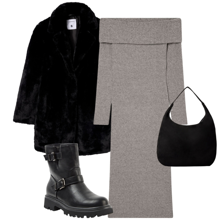 Outfit donna - Terranova Black Friday. Stile Casual chic per Tutti i giorni. Abbinamento con stivaletti, borse a mano, vestiti lunghi, cappotti.