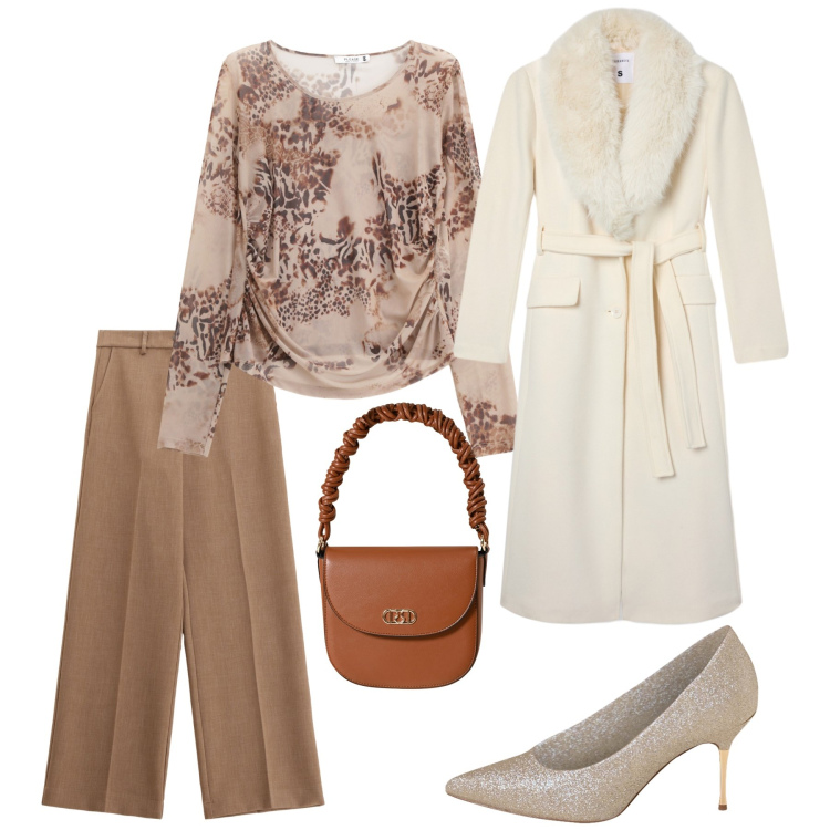 Outfit donna - Total look #2285390. Stile Bon Ton per Serata fuori. Abbinamento con maglieria, pantaloni, borse a mano, décolleté, cappotti.