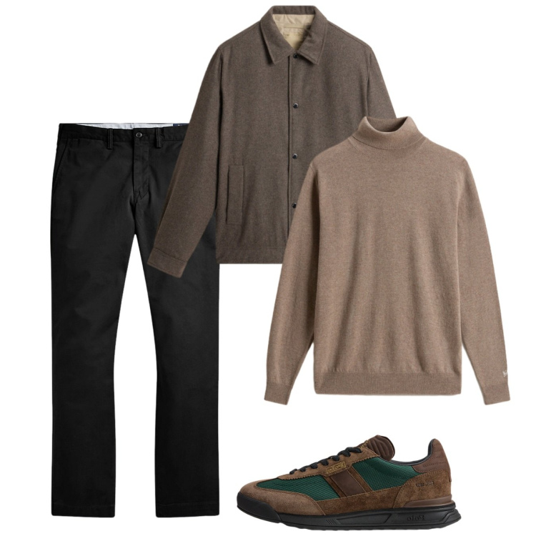 Outfit uomo - Casual chic. Stile Casual per Tutti i giorni. Abbinamento con pantaloni, sneakers, maglieria, cappotti.