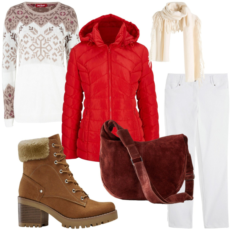 Outfit donna - bonprix - DAY TO NIGHT. Stile Minimal per Tutti i giorni. Abbinamento con giacche, maglieria, stivaletti, pantaloni, sciarpe, borse a mano.