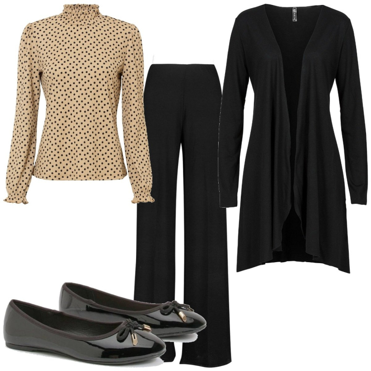 Outfit femme - Basique #6173. Style Basique pour Tous les jours. Assortir avec gilets sans manche, t-shirts, pantalon , ballerines.