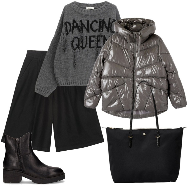 Outfit donna - Dancing queen. Stile Casual chic per Tutti i giorni. Abbinamento con bomber, maglieria, borse tote, bermuda, stivaletti.