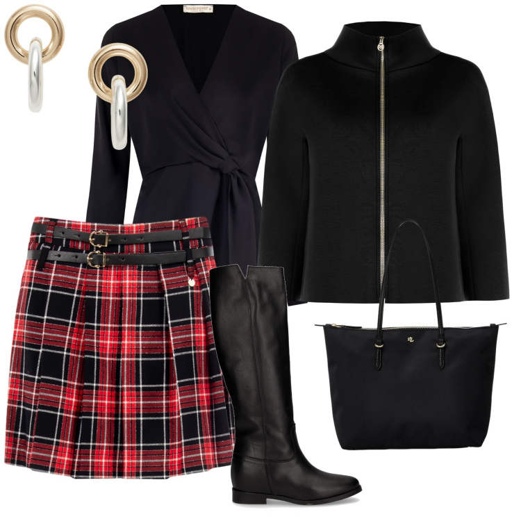 Outfit donna - Rinascimento. per Tutti i giorni. Abbinamento con minigonne, bluse, cappe, borse tote, orecchini, stivali.