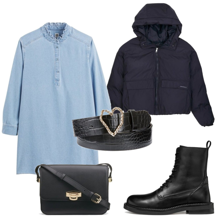 Outfit mujer - Casual look. Estilo Casual para Todos los días. Combinación con cinturones, botines, blazers, bandoleras, vestidos largos.