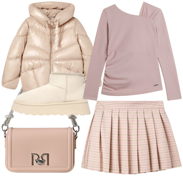 Outfit donna - In pink. Stile Urban per Tutti i giorni. Abbinamento con borse a mano, giacche, minigonne, stivaletti, maglieria.