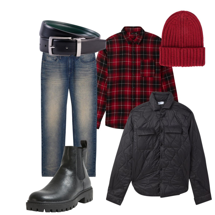 Outfit uomo - Accessori in pelle. Stile Urban per Tutti i giorni. Abbinamento con jeans dritti, stivali e stivaletti, camicie, giacche, berretti, cinture.
