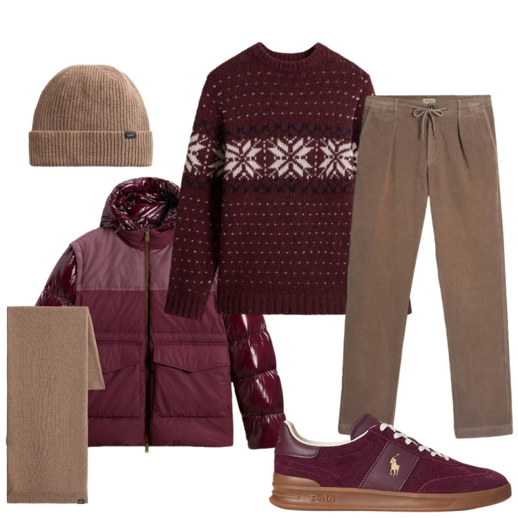 Outfit uomo - L’autunno di Woolrich. Stile Trendy per Tutti i giorni. Abbinamento con sneakers, pantaloni, sciarpe, piumini, berretti, maglieria.
