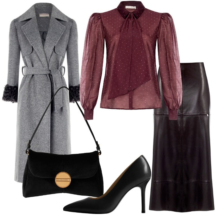 Outfit donna - Rinascimento - Black Friday 2025. Stile Chic per Cerimonia. Abbinamento con gonne longuette, camicie, cappotti, borse a tracolla, décolleté.