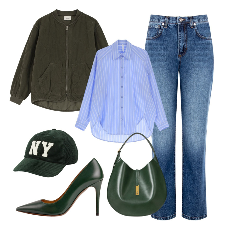 Outfit donna - Sempre cool!. Stile Sporty chic per Serata fuori. Abbinamento con jeans boyfriend, camicie, giacche, décolleté, borse a spalla, cappelli.