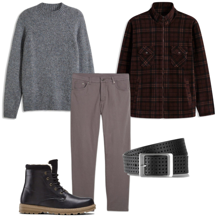 Outfit homme - Casual #18885. Style Casual pour Tous les jours. Assortir avec pantalon , vestes, bottes, ceintures, pulls.
