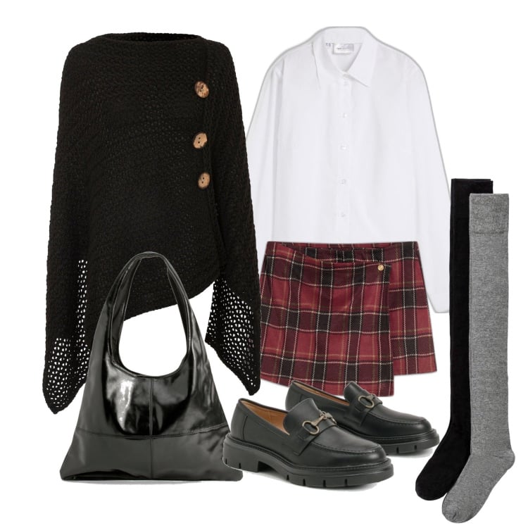 Outfit femme - Novembre. Style Preppy pour Tous les jours. Assortir avec socquettes, manteaux, chemisiers, pantalon cigarette, mocassins, sacs tote.