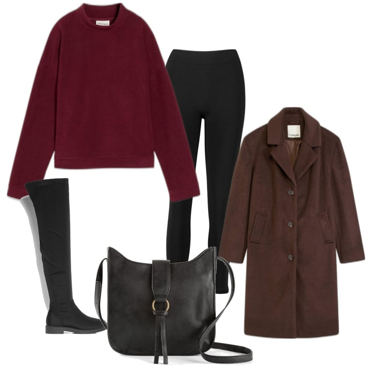 Outfit femme - Basique #6207. Style Basique pour Tous les jours. Assortir avec pulls, manteaux, sacs en bandoulière, legging, cuissardes.