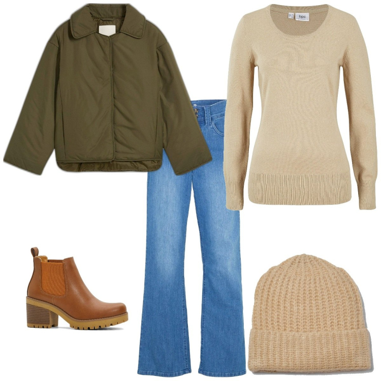 Outfit femme - Veste bombardier. Style Urban pour Tous les jours. Assortir avec jean coupe droite, bottines, pulls, blazers, bonnets.