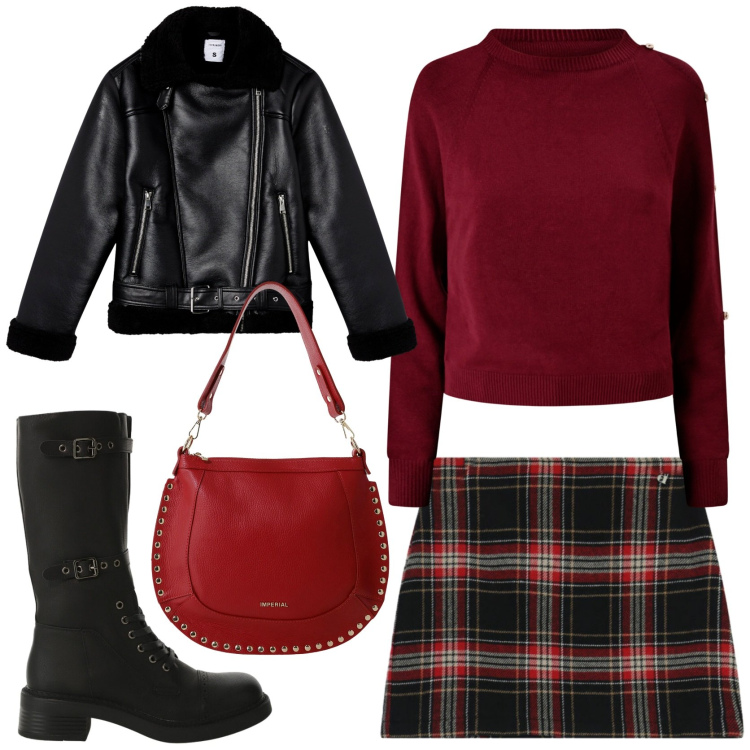 Outfit donna - preppy holiday. Stile Preppy per Tutti i giorni. Abbinamento con maglieria, giacche, borse a spalla, stivali, minigonne.