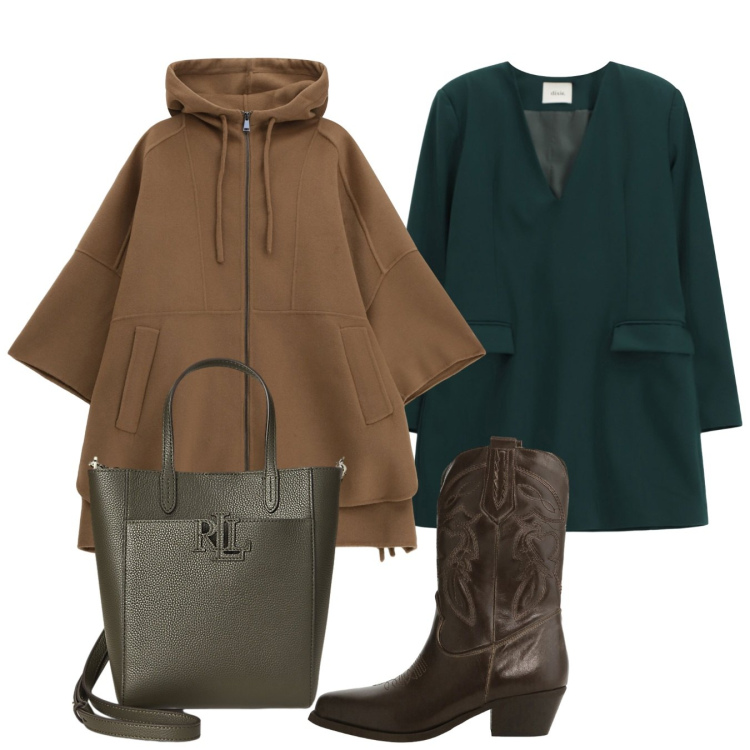 Outfit donna - Trapezi. Stile Bon Ton per Tutti i giorni. Abbinamento con vestiti corti, cappotti, stivali, borse tote.