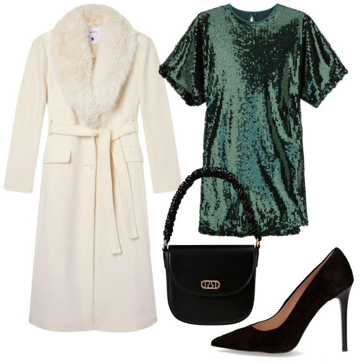 Outfit donna - Verde brillante. Stile Chic per Serata fuori. Abbinamento con vestiti corti, borse a mano, cappotti, décolleté.