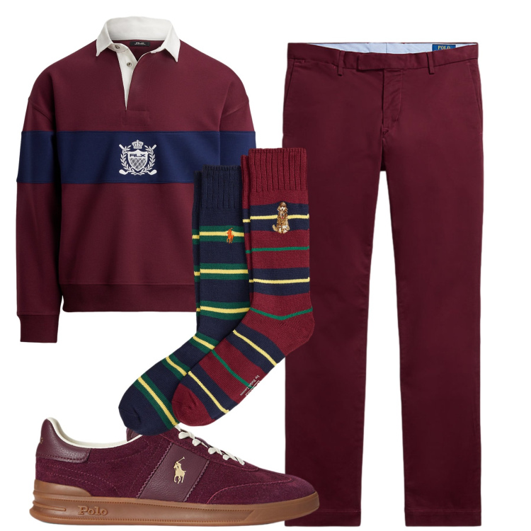 Outfit uomo - Total look #2287618. Stile Casual per Tutti i giorni. Abbinamento con pantaloni, sneakers, felpe, calzini.