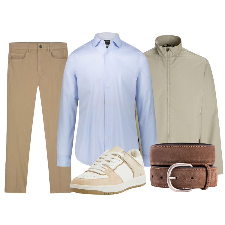 Outfit uomo - Smart casual. Stile Casual per Tutti i giorni. Abbinamento con giacche, sneakers, pantaloni, cinture, camicie.