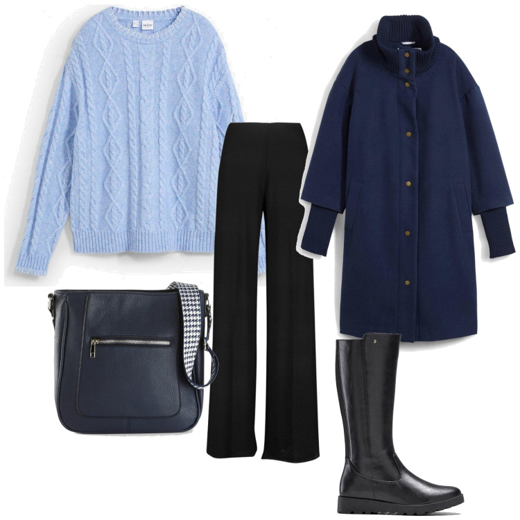 Outfit femme - Casual #12978. Style Casual pour Tous les jours. Assortir avec manteaux, bottes, chemisiers, sacs en bandoulière, pantalon .