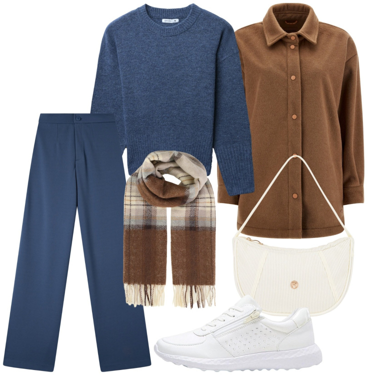 Outfit donna - Casual for you. Stile Casual per Tutti i giorni. Abbinamento con sneakers, sciarpe, pantaloni, maglieria, cappotti, borse a mano.