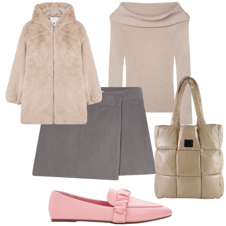 Outfit donna - Il tocco girlish della ballerina. Stile Preppy per Tutti i giorni. Abbinamento con mocassini, maglieria, gonne, cappotti, shopping bag.